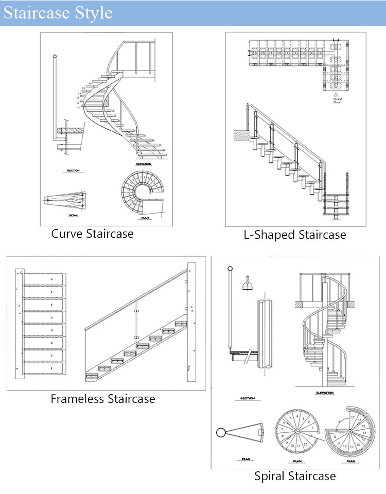 Modern Staircase Design Internal Floating Stair with LED Light